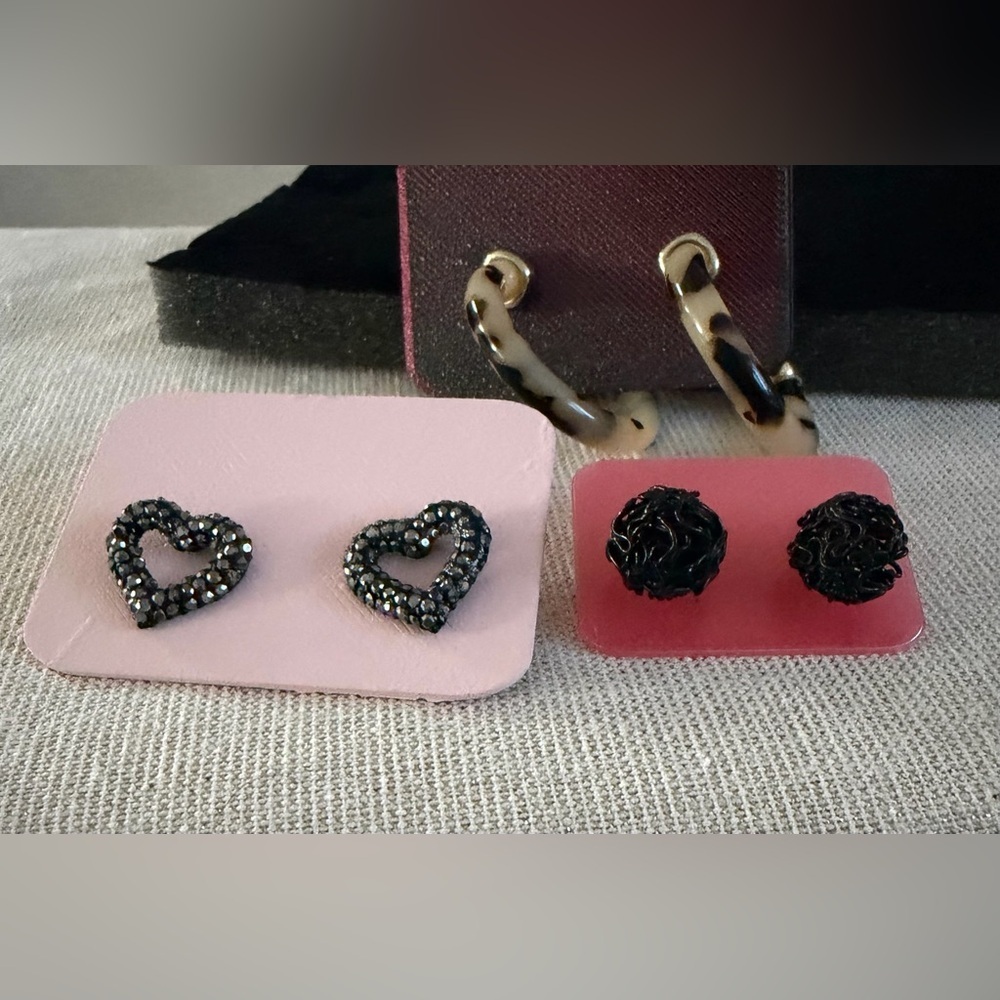 Three pairs of unique earrings